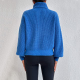 Solid Color Knits High Collar Sweater GDAM-1020