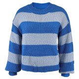 Long Sleeve Color Block Sweater GDAM-7193