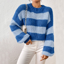 Long Sleeve Color Block Sweater GDAM-7193