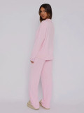 Solid Color Loose Loungewear 2 Piece Set MIL-112