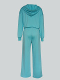 Solid Color Long Sleeve Hoodies Pans Suit MIL-114