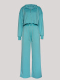 Solid Color Long Sleeve Hoodies Pans Suit MIL-114