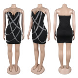 Irregular Hot Drill Mini Dress NY-3337