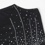 Plus Size Hot Drill Tube Tops Maxi Dress NY-3353