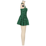 Sexy One Shoulder Puffy Mini Dress AIL-305