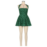 Sexy One Shoulder Puffy Mini Dress AIL-305