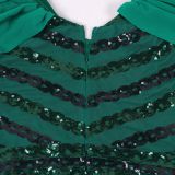 Plus Size Sequin Slim Maxi Dress NY-3355