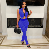 Sexy Knits Sleeveless Two Piece Pants Set MDF-5508