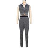 Sexy Knits Sleeveless Two Piece Pants Set MDF-5508