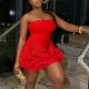 Sexy Sleeveless Large Floral Mini Dress GJYO-301829