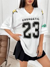 Letter Print Fashion Sports Tops Ierseys  GBGF-44940