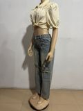 Fashion Vintage Casual Straight Jeans GAKF-41204