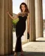 Gold 3D Floral One Shoulder Evening Dress GSHR-3009