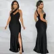 Sexy Slash Shoulder Sling Maxi Dress GYRY-8015