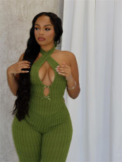 Slim Lace Up Backless Sexy Flared Jumpsuit YWXS-XS-XSL44735