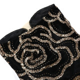 V Neck Sequin Tube Tops Long Dress CYA-901533