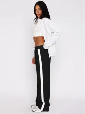 Patchwork Casual Padded Sport Pants MIL-134