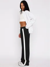 Patchwork Casual Padded Sport Pants MIL-134