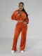 Velvet Long Sleeve Zipper Jacket Pants Sport Suit MIL-142