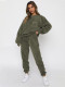 Solid Color Loose Long Sleeve Two Piece Pants Set MIL-128