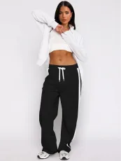 Patchwork Casual Padded Sport Pants MIL-134