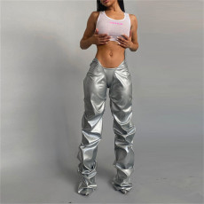 Fashion Pleated Straight Pants XEF-K21P06184