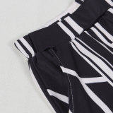 Plus Size Print Long Sleeve Loose 2 Piece Pant Set NY-10963