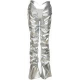 Fashion Pleated Straight Pants XEF-K21P06184