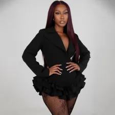 Plus Size Lace Long Sleeve Jumpsuit NY-10966