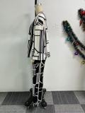 Plus Size Print Long Sleeve Loose 2 Piece Pant Set NY-10963