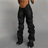 Fashion Pleated Straight Pants XEF-K21P06184
