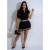 Contrast Color Knits Pleated Skirt 2 Piece Set ASL-6773