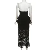 Sexy Backless Tube Tops Maxi Dress XEF-K24D57899