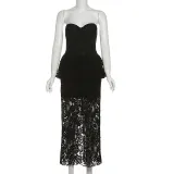 Sexy Backless Tube Tops Maxi Dress XEF-K24D57899