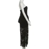 Sexy Backless Tube Tops Maxi Dress XEF-K24D57899