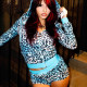 Leopard Print Hooded BFF 2 Piece Set GBGF-5055