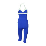 Halterneck Tank Top Skinny Mid-Length Pants Set YWXS-XS-XS5205