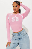 Fashion Sport Print Long Sleeve T Shirt YWXS-XS-XSL44779