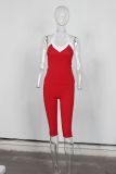 Halterneck Tank Top Skinny Mid-Length Pants Set YWXS-XS-XS5205