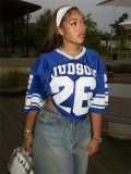 Casual Printed Sports Loose T-shirt YWXS-XS-XS5174