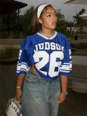 Casual Printed Sports Loose T-shirt YWXS-XS-XS5174