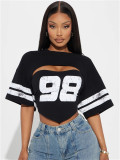 Casual Loose Sport Print T Shirt YWXS-XS-XS5273