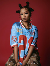 Fashion Print Loose V Neck T Shirt YWXS-XS-XS5184