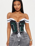 Sexy Print Tie Up Vest Tops YWXS-XS-XS5266