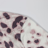 Leopard Print Long Sleeve Pants Two Piece Set YWXS-XS-XSL45002