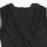 Plus Size V Neck Hot Dril See Through Mini Dress NY-3361
