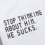 Letter Print Short Sleeve T Shirt FL-YY24084