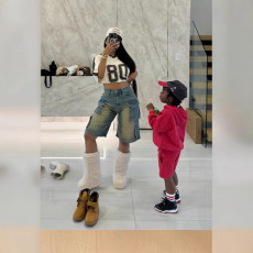 Loose Casual Big Pockets Denim Shorts LSD-2328