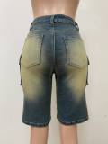 Loose Casual Big Pockets Denim Shorts LSD-2328