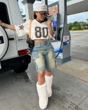 Loose Casual Big Pockets Denim Shorts LSD-2328